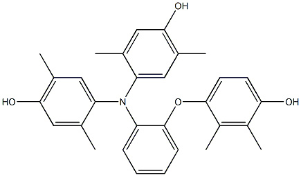 N,N-Bis(4-hydroxy-2,5-dimethylphenyl)-2-(4-hydroxy-2,3-dimethylphenoxy)benzenamine Struktur