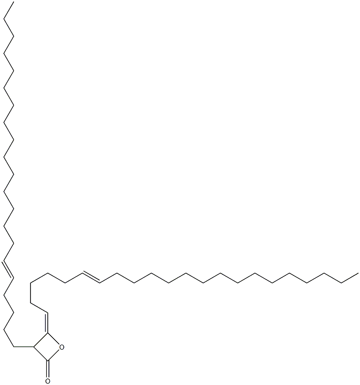 3-(5-Henicosenyl)-4-(6-docosen-1-ylidene)oxetan-2-one Struktur