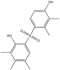 2,4'-Dihydroxy-2',3,3',4,5-pentamethyl[sulfonylbisbenzene] Struktur