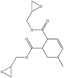 5-Methyl-3-cyclohexene-1,2-dicarboxylic acid diglycidyl ester Struktur