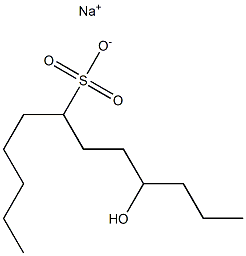 9-Hydroxydodecane-6-sulfonic acid sodium salt Struktur