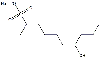 7-Hydroxyundecane-2-sulfonic acid sodium salt Struktur