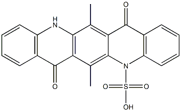 5,7,12,14-Tetrahydro-6,13-dimethyl-7,14-dioxoquino[2,3-b]acridine-5-sulfonic acid Struktur