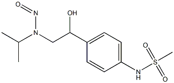 N-[4-[1-Hydroxy-2-(isopropylnitrosoamino)ethyl]phenyl]methanesulfonamide Struktur