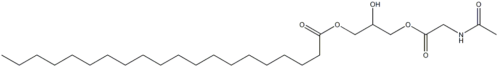 1-[(N-Acetylglycyl)oxy]-2,3-propanediol 3-icosanoate Struktur