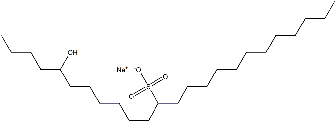 5-Hydroxytetracosane-12-sulfonic acid sodium salt Struktur