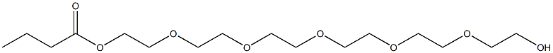 Butyric acid 2-[2-[2-[2-[2-(2-hydroxyethoxy)ethoxy]ethoxy]ethoxy]ethoxy]ethyl ester Struktur