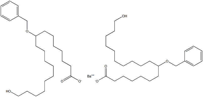 Bis(8-benzyloxy-18-hydroxystearic acid)barium salt Struktur