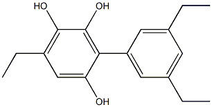 6-Ethyl-3-(3,5-diethylphenyl)benzene-1,2,4-triol Struktur