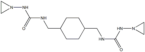 1,1'-(1,4-Cyclohexylenedimethylene)bis[3-(1-aziridinyl)urea] Struktur