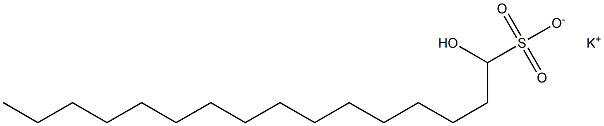 1-Hydroxyhexadecane-1-sulfonic acid potassium salt Struktur