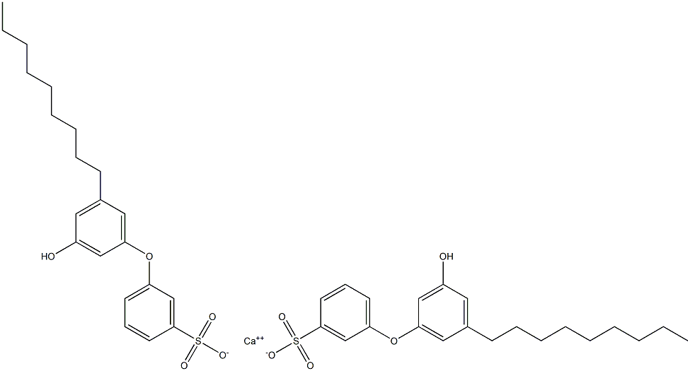 Bis(3'-hydroxy-5'-nonyl[oxybisbenzene]-3-sulfonic acid)calcium salt Struktur