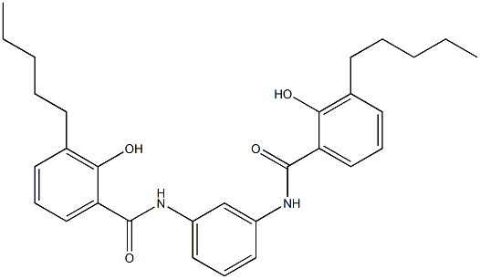 N,N'-Bis(3-pentylsalicyloyl)-m-phenylenediamine Struktur