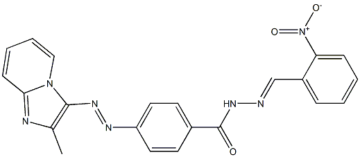 4-[(2-Methylimidazo[1,2-a]pyridin-3-yl)azo]-N'-(2-nitrobenzylidene)benzohydrazide Struktur