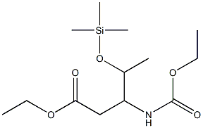 3-[1-(Trimethylsilyloxy)ethyl]-3-(ethoxycarbonylamino)propionic acid ethyl ester Struktur