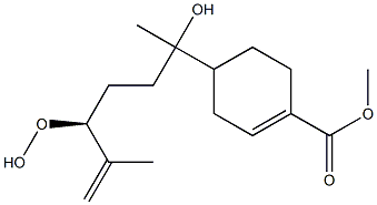 4-[(4S)-1-Hydroxy-4-hydroperoxy-1,5-dimethyl-5-hexen-1-yl]-1-cyclohexene-1-carboxylic acid methyl ester Struktur