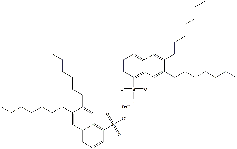 Bis(6,7-diheptyl-1-naphthalenesulfonic acid)barium salt Struktur