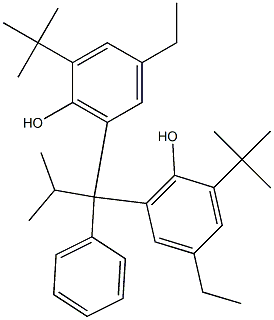 6,6'-(Isopropylbenzylidene)bis(2-tert-butyl-4-ethylphenol) Struktur