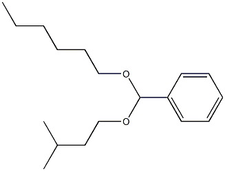 Benzaldehyde hexyl 3-methylbutyl acetal Struktur