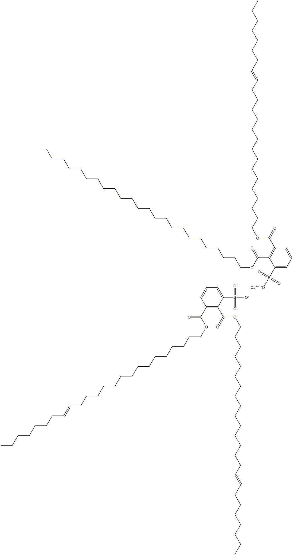 Bis[2,3-di(16-tetracosenyloxycarbonyl)benzenesulfonic acid]calcium salt Struktur