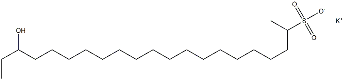 19-Hydroxyhenicosane-2-sulfonic acid potassium salt Struktur