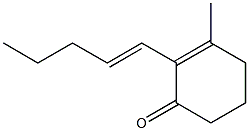 3-Methyl-2-(1-pentenyl)-2-cyclohexen-1-one Struktur