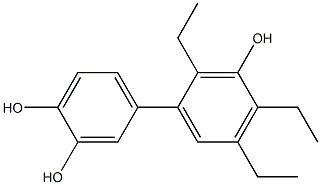 2',4',5'-Triethyl-1,1'-biphenyl-3,3',4-triol Struktur