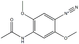 4-(Acetylamino)-2,5-dimethoxybenzenediazonium Struktur