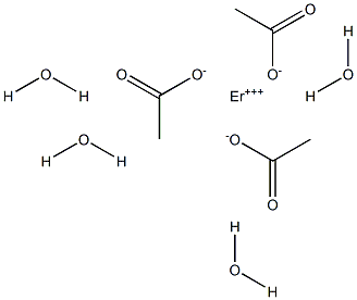 Erbium triacetate tetrahydrate Struktur