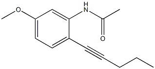 N-[5-Methoxy-2-(1-pentynyl)phenyl]acetamide Struktur