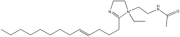 1-[2-(Acetylamino)ethyl]-1-ethyl-2-(4-tridecenyl)-2-imidazoline-1-ium Struktur