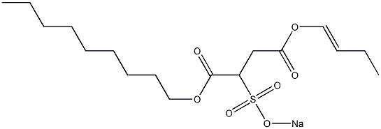 2-(Sodiosulfo)succinic acid 1-nonyl 4-(1-butenyl) ester Struktur