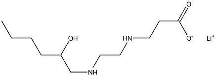 3-[N-[2-[N-(2-Hydroxyhexyl)amino]ethyl]amino]propionic acid lithium salt Struktur