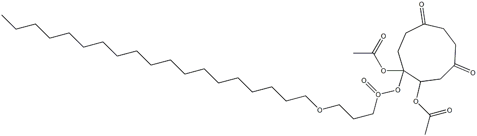 2,3-Bis(acetyloxy)-1,5-dioxa-3-tetracosanoyloxycyclononane-6,9-dione Struktur