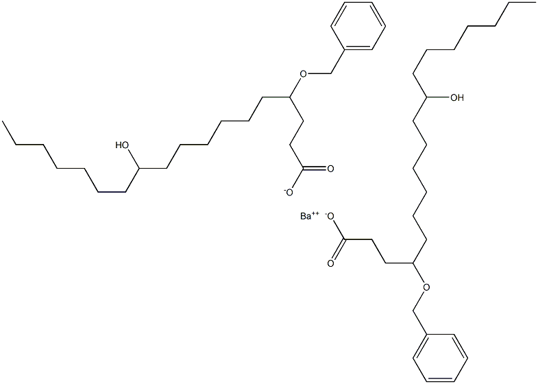 Bis(4-benzyloxy-11-hydroxystearic acid)barium salt Struktur