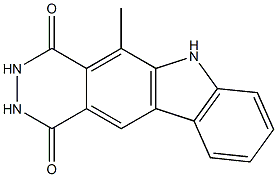 5-Methyl-6H-pyridazino[4,5-b]carbazole-1,4(2H,3H)-dione Struktur