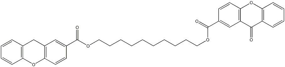 9-Oxo[2,2'-[decamethylenebis(oxycarbonyl)]bis[9H-xanthene]] Struktur