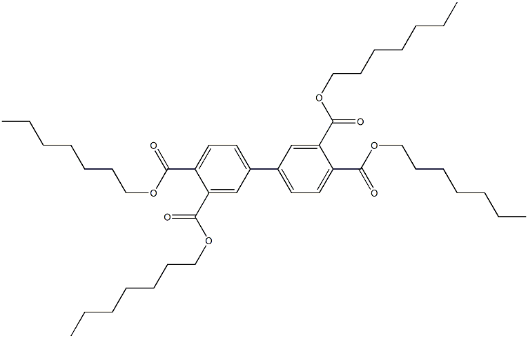 1,1'-Biphenyl-3,3',4,4'-tetracarboxylic acid tetraheptyl ester Struktur