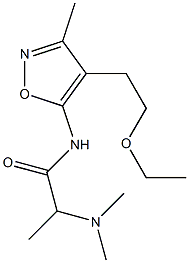 2-(Dimethylamino)-N-[4-(2-ethoxyethyl)-3-methylisoxazol-5-yl]propionamide Struktur