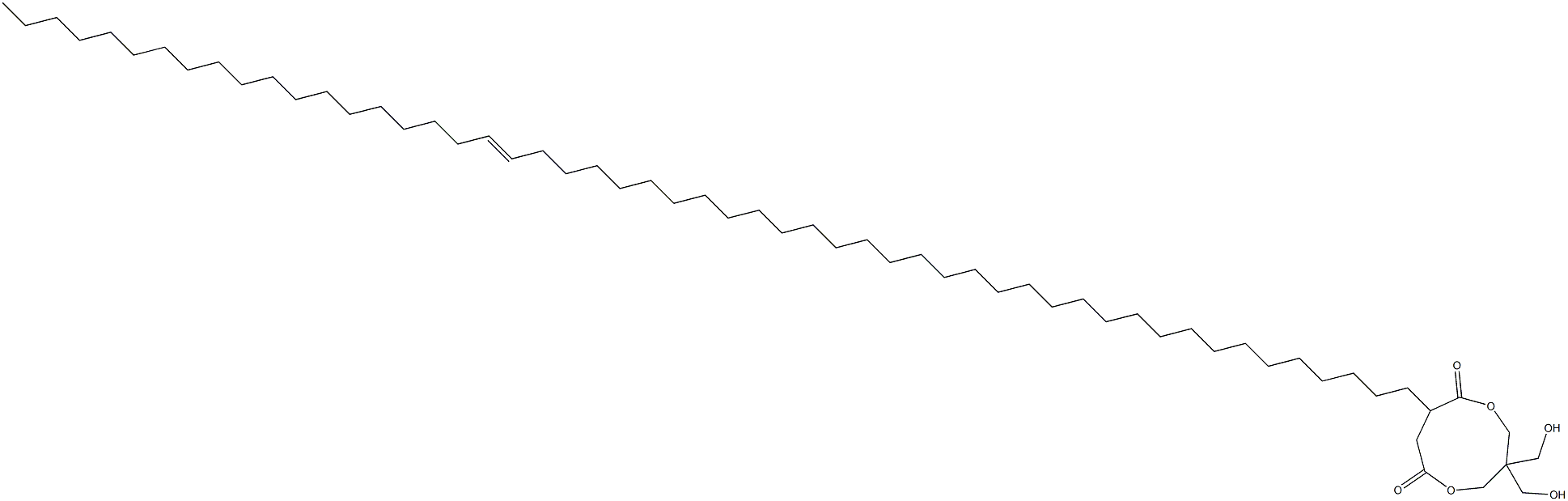 3,3-Bis(hydroxymethyl)-8-(34-tripentacontenyl)-1,5-dioxacyclononane-6,9-dione Struktur