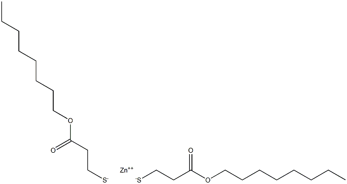 Zinc bis[2-(octyloxycarbonyl)ethanethiolate] Struktur