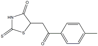 Dihydro-2-thioxo-5-[(4-methylphenyl)carbonylmethyl]thiazol-4(5H)-one Struktur