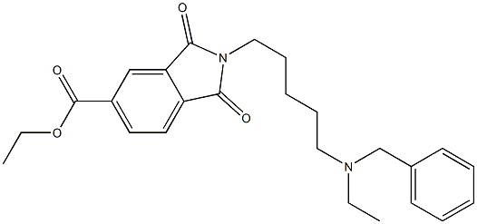 N-[5-(Ethylbenzylamino)pentyl]-5-(ethoxycarbonyl)phthalimide Struktur