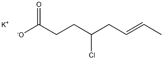 4-Chloro-6-octenoic acid potassium salt Struktur