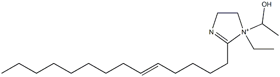 1-Ethyl-1-(1-hydroxyethyl)-2-(5-tetradecenyl)-2-imidazoline-1-ium Struktur