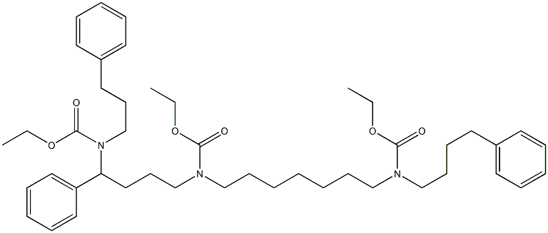 4-[Ethoxycarbonyl(3-phenylpropyl)amino]-1,7-heptanediylbis(4-phenylbutylcarbamic acid)diethyl ester Struktur