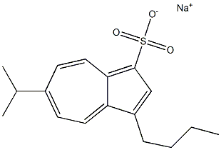 6-Isopropyl-3-butylazulene-1-sulfonic acid sodium salt Struktur