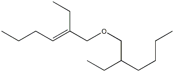 3-[(2-Ethyl-2-hexenyloxy)methyl]heptane Struktur