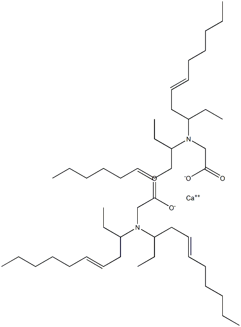 Bis[N,N-di(5-undecen-3-yl)aminoacetic acid]calcium salt Struktur