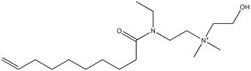 2-[N-Ethyl-N-(9-decenoyl)amino]-N-(2-hydroxyethyl)-N,N-dimethylethanaminium Struktur